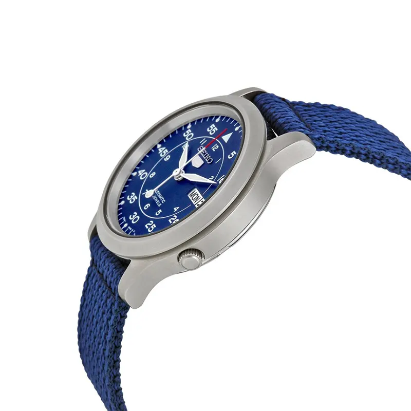 Seiko 5 Blue Dial With Nylon Automatic Men's Watch- SNK807K2